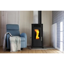 Semineu (Soba) combinată pe lemne și peleți  BABA&#039;S Stove ECO  8  (4-8 kW - tablă de oțel)