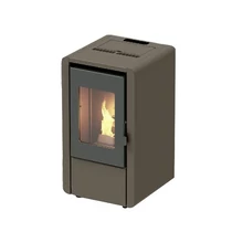 SOBA PE PELLEȚI CENTROMETAL CENTROPELET Z6 CU AER CALD  (5,5 KW MARO RUGINIU)