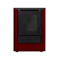  Termosemineu pe lemne FALCON RIMINI COMODO Central W18 cu  cameră de apă (18 kW - burgundia) 