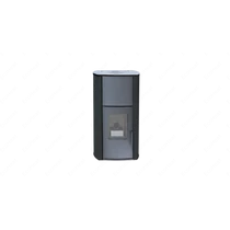 Termosemineu pe peleti WENTOREX GARLATE PS-H 13 KW complet echipat pentru incalzire, pompa, vas expansiune, aprindere automata, buncar peleti integrat, culoare gri