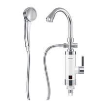 Robinet electric pentru incalzit apa instant cu dus, 3000W, Afisaj LCD, Prindere pe chiuveta - Thermex Focus 3000