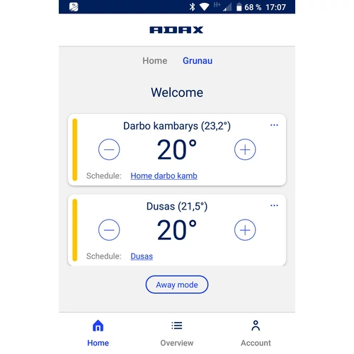 CONVECTOR ELECTRIC ADAX NEO WIFI H 14 KWT – 1400 W - NEGRU