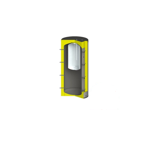 Rezervor/puffer de acumlare 'tank-in-tank' Centrometal CAS-B 1003 litri/170 litri INOX, grosime tabla 3mm Izolație din burete de 100 mm cu capac din piele artificială cu fermoar (920 litri)