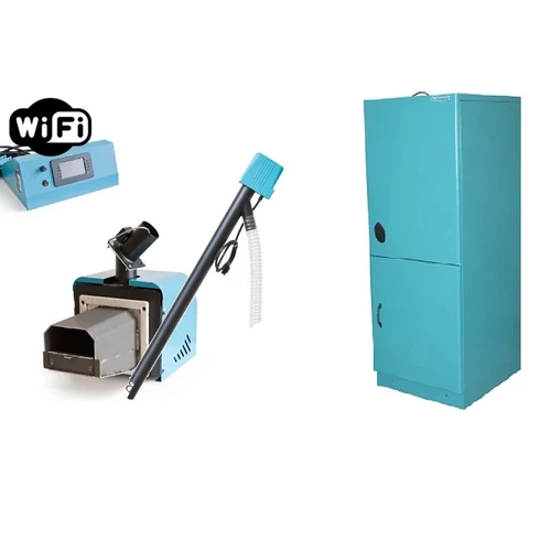 Centrometal Cm Pelet-set 30 kW arzător pe peleți cu control prin ecran tactil și rezervor de peleți