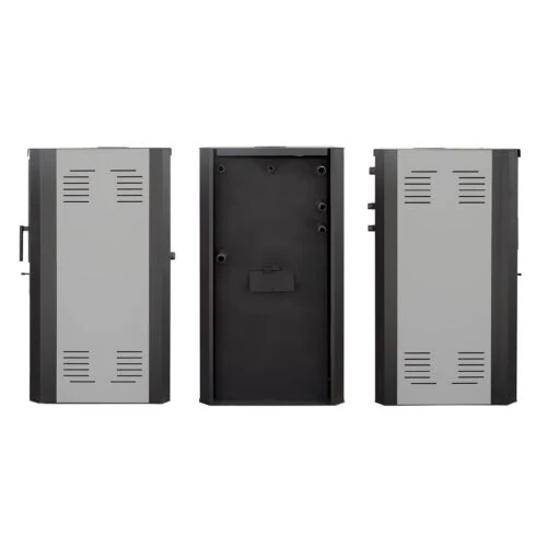  Termosemineu pe lemne FALCON MONZA COMODO Central W27 cu  cameră de apă (27 kW - gri) 
