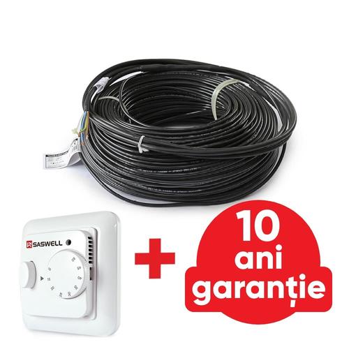Cablu de incalzire electrica Falcon U-Heat 1700 W -100,4m (18 W/m ) + Termostat manual U-Heat