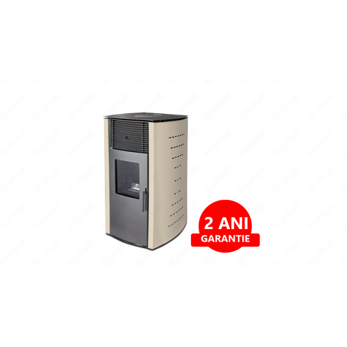 SOBA PE PELEȚI FALCON COMODO TREND P10 CU AER CALD (10 KW - CREMĂ)